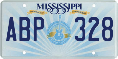 MS license plate ABP328