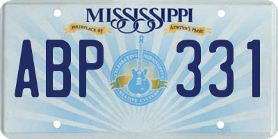 MS license plate ABP331