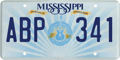 MS license plate ABP341