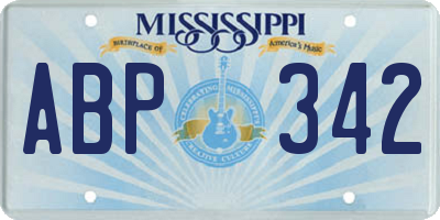 MS license plate ABP342