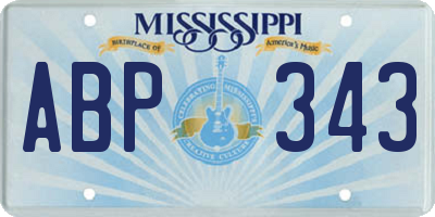 MS license plate ABP343