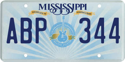 MS license plate ABP344