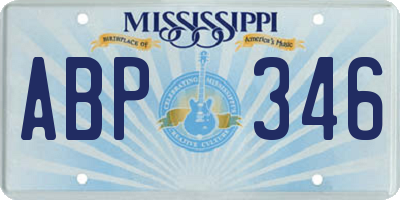 MS license plate ABP346