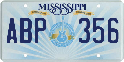 MS license plate ABP356