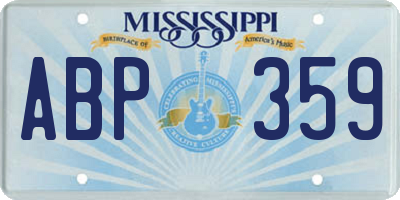 MS license plate ABP359