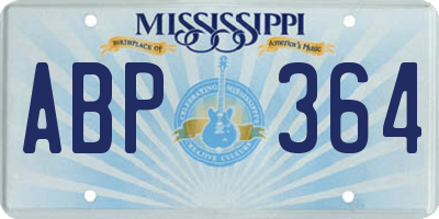 MS license plate ABP364