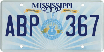 MS license plate ABP367