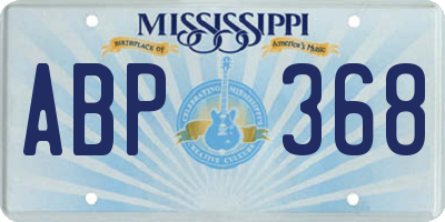 MS license plate ABP368