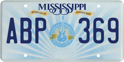 MS license plate ABP369