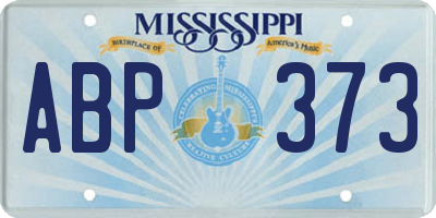 MS license plate ABP373