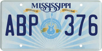 MS license plate ABP376