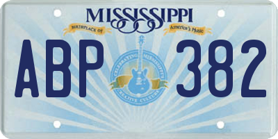 MS license plate ABP382