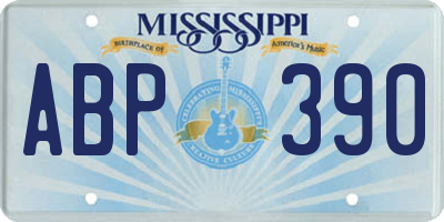 MS license plate ABP390