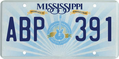 MS license plate ABP391