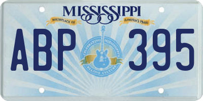 MS license plate ABP395