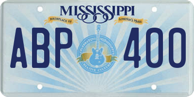 MS license plate ABP400