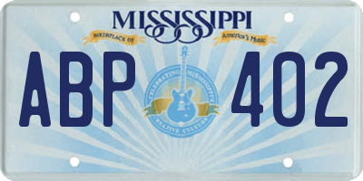 MS license plate ABP402