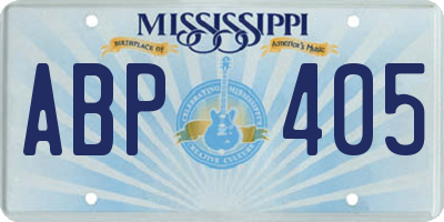 MS license plate ABP405