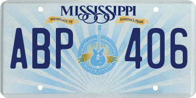 MS license plate ABP406