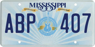 MS license plate ABP407