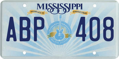 MS license plate ABP408