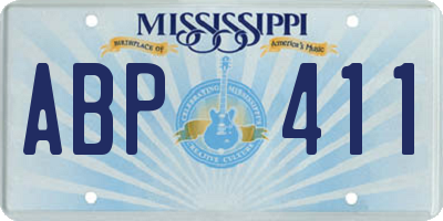 MS license plate ABP411