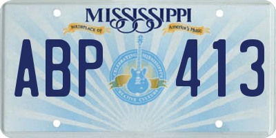 MS license plate ABP413