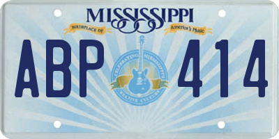 MS license plate ABP414