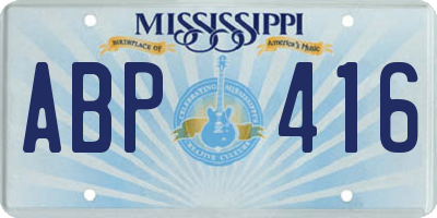 MS license plate ABP416