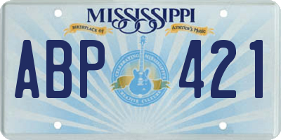 MS license plate ABP421