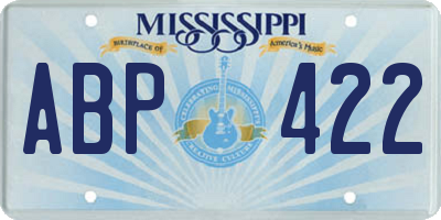 MS license plate ABP422