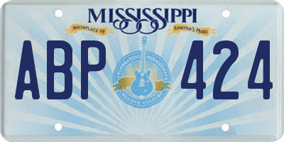 MS license plate ABP424