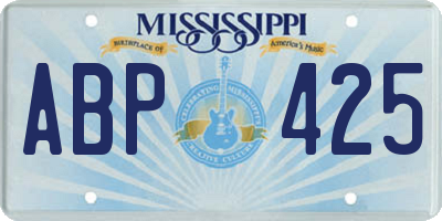 MS license plate ABP425