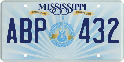 MS license plate ABP432