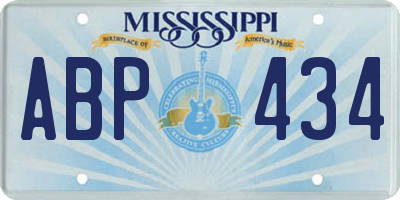 MS license plate ABP434