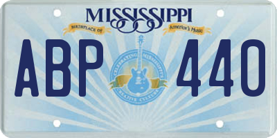 MS license plate ABP440