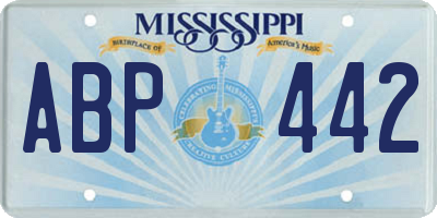 MS license plate ABP442