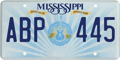 MS license plate ABP445