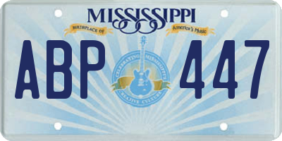 MS license plate ABP447