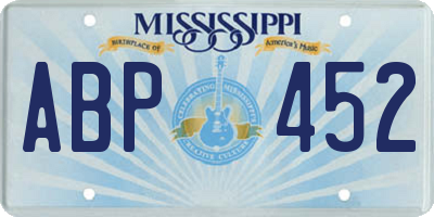 MS license plate ABP452