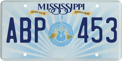 MS license plate ABP453