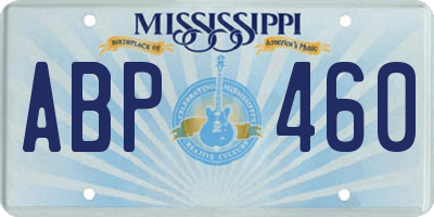 MS license plate ABP460