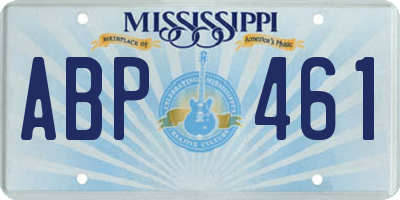 MS license plate ABP461