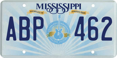 MS license plate ABP462