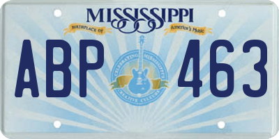 MS license plate ABP463