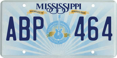 MS license plate ABP464