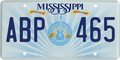 MS license plate ABP465