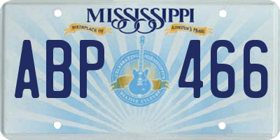 MS license plate ABP466