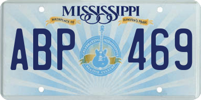 MS license plate ABP469