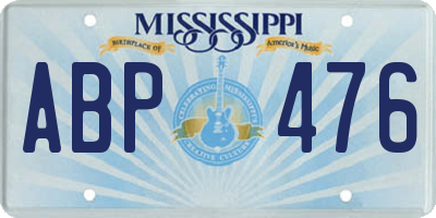 MS license plate ABP476